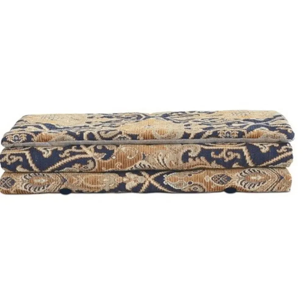 Eastern Accents Arthur Ochre Bed Scarf for KING Bed Blue Gold
